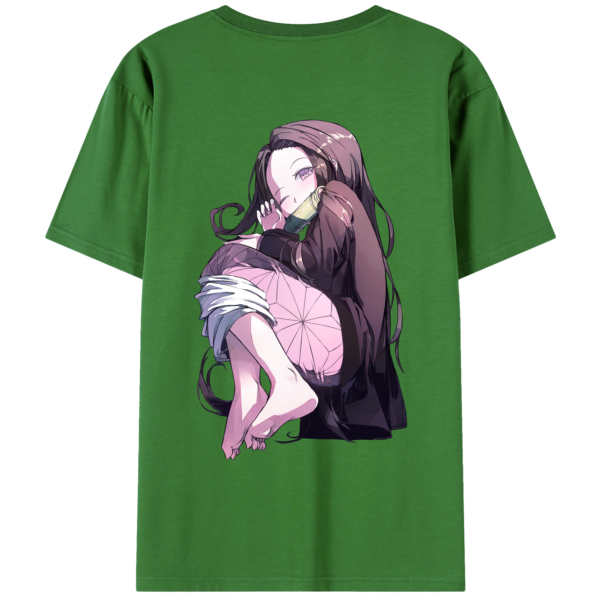 （画像用） 鬼滅の刃（きめつのやいば）竈門 禰󠄀豆子／かまど ねずこ Kamado Nezuko レディース半袖Tシャツ(バックプリント)